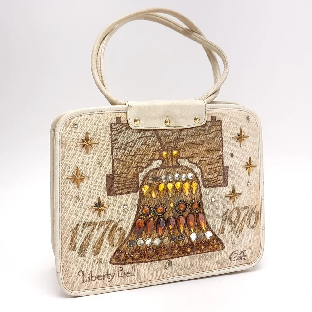 Enid Collins Of Texas Vintage 1960s Purse Bag‎ LIBERTY BELL Genuine Handbag